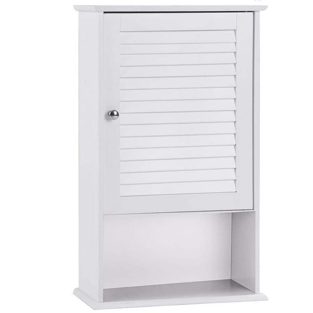 16.5 in. W x 6.5 in. D x 27.5 in. H Bathroom Storage Wall Cabinet with Adjustable Shelf in White price history on PriceWatchPro