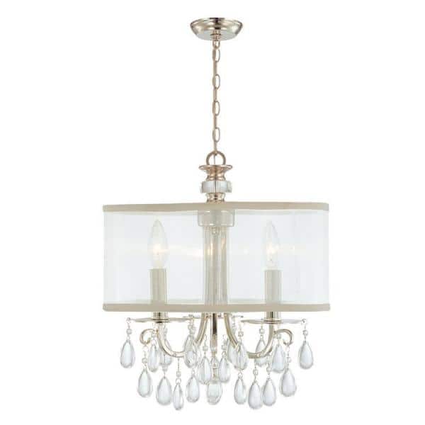 Etruscan Teardrop Mini Crystal Chandelier in Polished Chrome