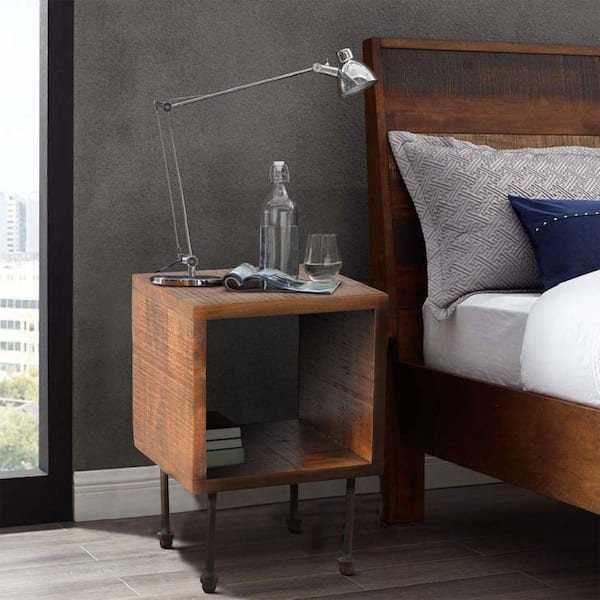 urban industrial nightstand