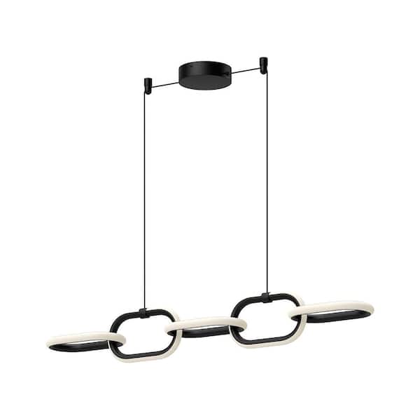 KUZCO Airen 36 in. 1 Light 41-Watt Black Integrated LED Pendant Light