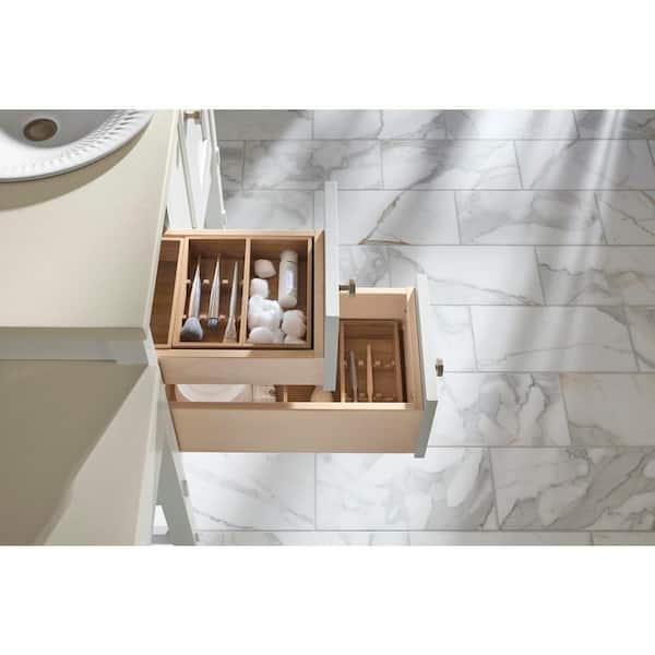 KOHLER Bamboo Twill Bathroom Vanity Drawer Organizer (8.75-in x 3-in) in  the Bathroom Vanity Accessories department at