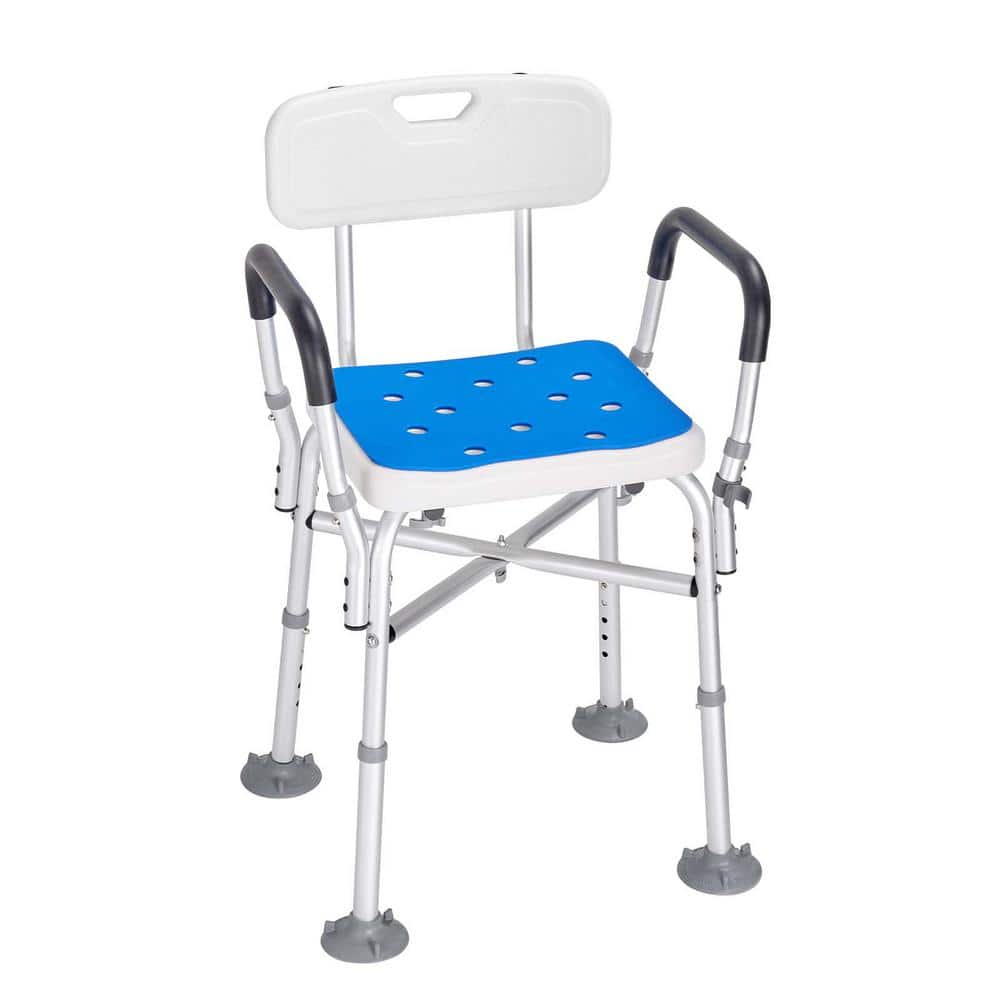 VEVOR Shower Chair Seat with Padded Arms and Back Shower Stool Shower ...