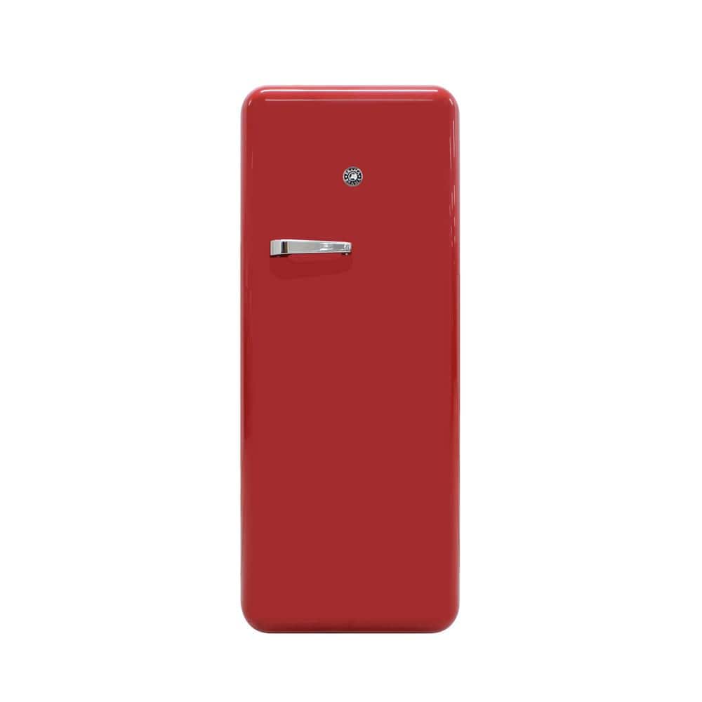 Brama 9.2 cu. ft. Freestanding Top Freezer Retro Refrigerator in Red