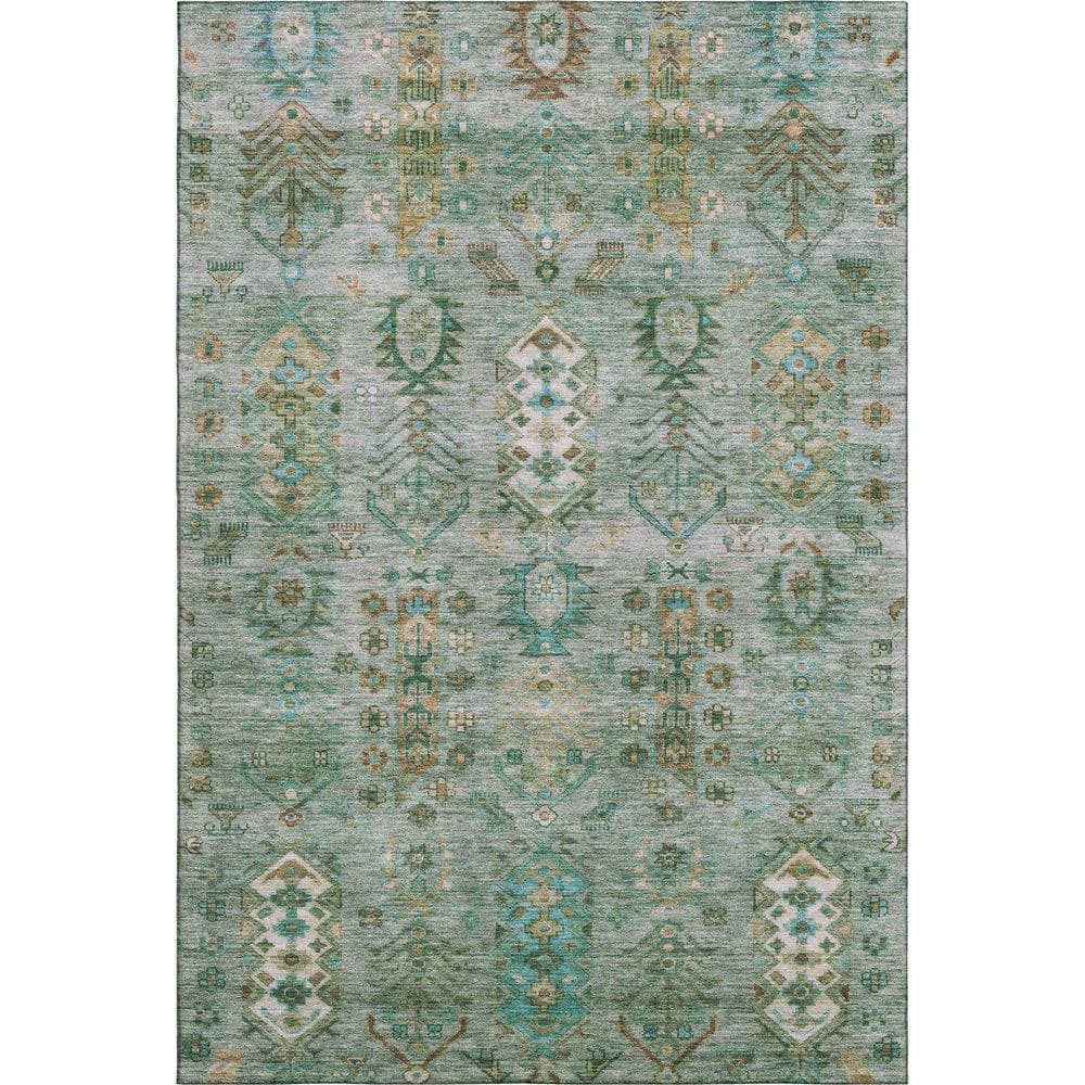 Mayfield Premium Machine Washable Abstract AMF2047 Sage 3 ft. x 4 ft. Area Rug price history on PriceWatchPro