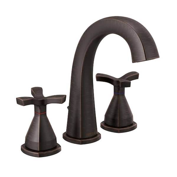 Delta Stryke 8 in. Widespread 2-Handle Bathroom Faucet with Metal Drain Assembly in Venetian Bronze