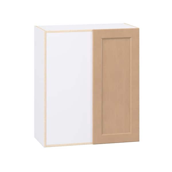 J COLLECTION Lakewood 30 in. W x 14.75 in. D x 35 in. H Shaker Assembled Wall Blindcorner Kitchen Cabinet in Sugar Cookie