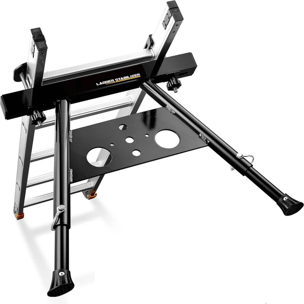 "Adjustable Length Reach 29.5"" H Aviation Grade Aluminium Ladder Stabilizer for Roof Wall Safety Stability with Tool Tray" price history on PriceWatchPro