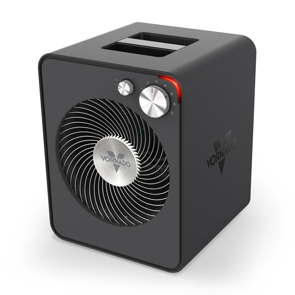 Vornado Gray Electric Space Heater with Thermostat and Auto Shut-off