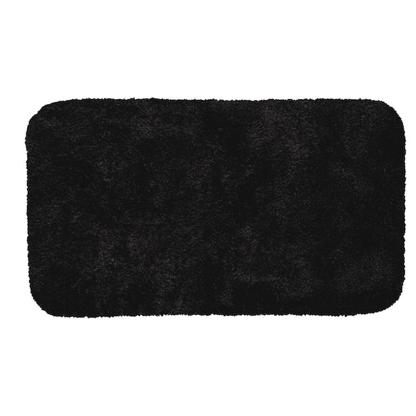 Mohawk Home Acclaim Black 17 in. x 24 in. Nylon Machine Washable Bath Mat