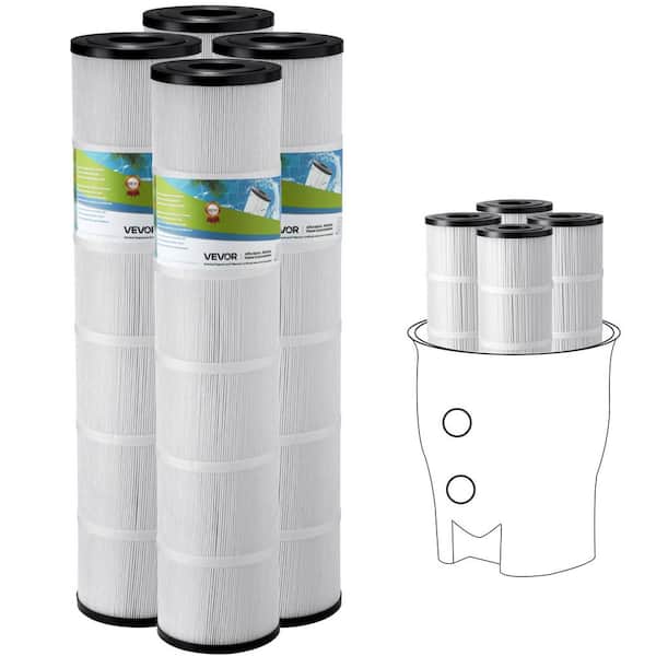Pool Filter Cartridge, 4x 130 sq. ft. Spa Hot Tub Filter Cartridge Replacement, Compatible with Pentair CCP520