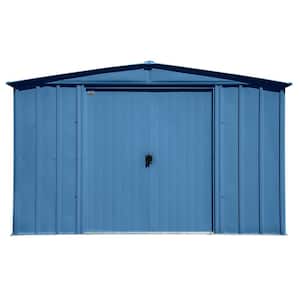 10 ft. x 7 ft. Blue Metal Storage Shed With Gable Style Roof 64 Sq. Ft.