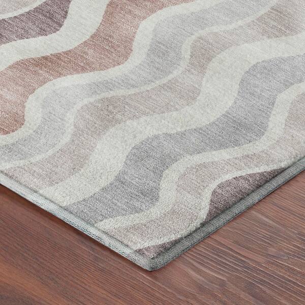 Mayfield Premium Machine Washable Abstract AMF2342 Blush 10 ft. x 14 ft. Area Rug