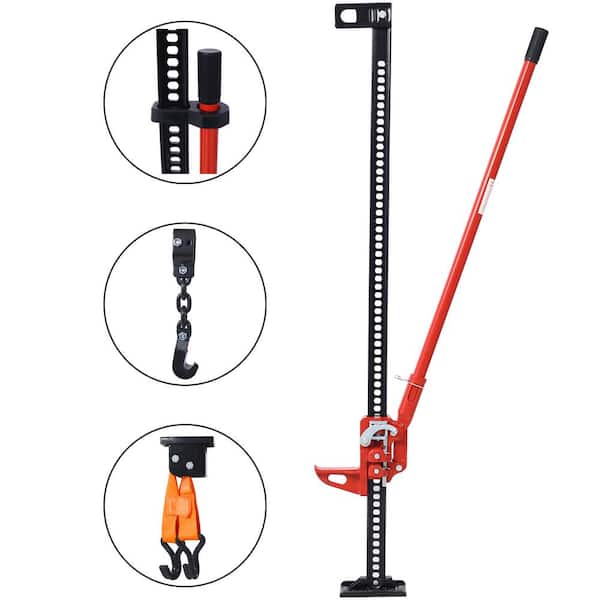 7000 lb. Capacity 60 in. Farm Jack in Red