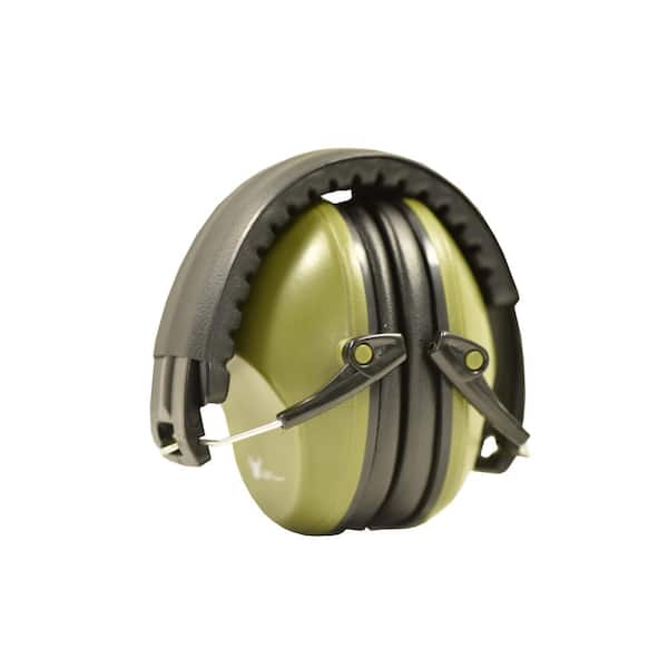 G & F Products Army Green Grade Low Profile Passive Folding Slim Earmuff for Women