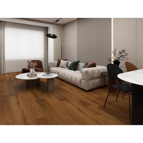 Fasa Hickory 20 MIL x 7 in. W x 48 in. L Water Resistant Glue Down Vinyl Tile Flooring (35 sq. ft./Case)