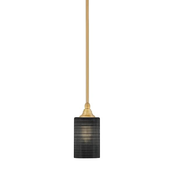 Unbranded Sparta 100-Watt 1-Light New Age Brass Shaded Pendant Light Mini Pendant with Brass Metal Shade and No Blulb Included