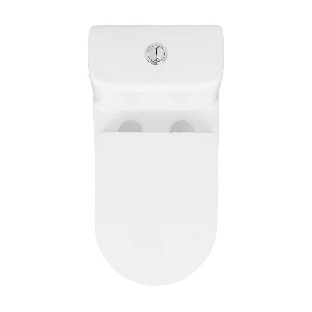 Vezina White Elongated One-Piece Dual Flush Toilet