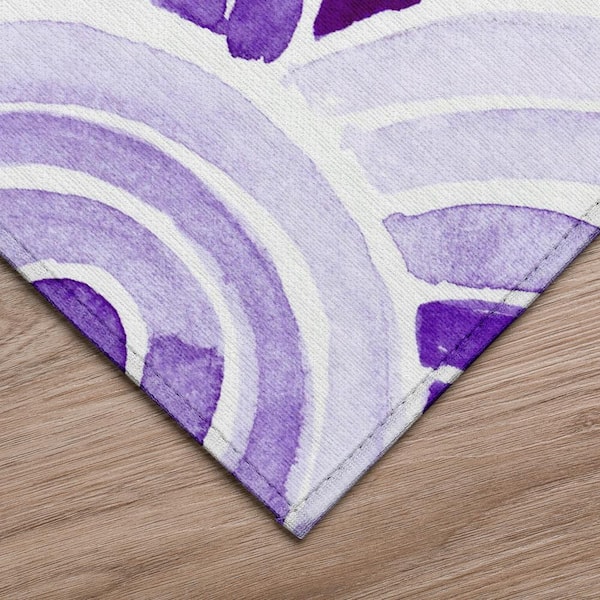 Surfside Purple 5 ft. x 7 ft. 6 in. Geometric Indoor/Outdoor Area Rug