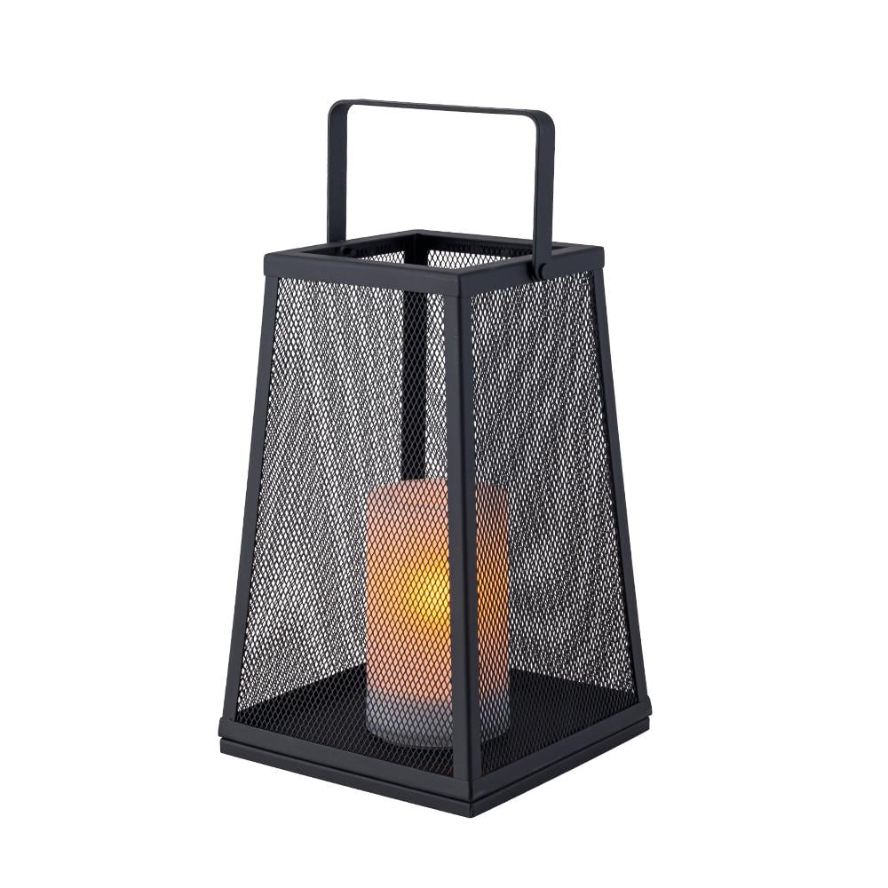 "H10"" Solar Outdoor Lantern with Flickering Candle Light Metal Mesh Patio Lantern with Handle Solar Powered Lantern" price history on PriceWatchPro