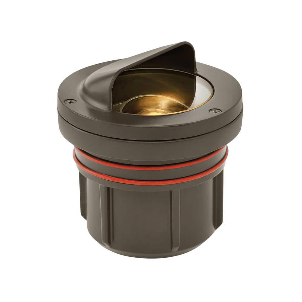 Bronze Low Voltage LED Shielded Well Light with Clear Lens