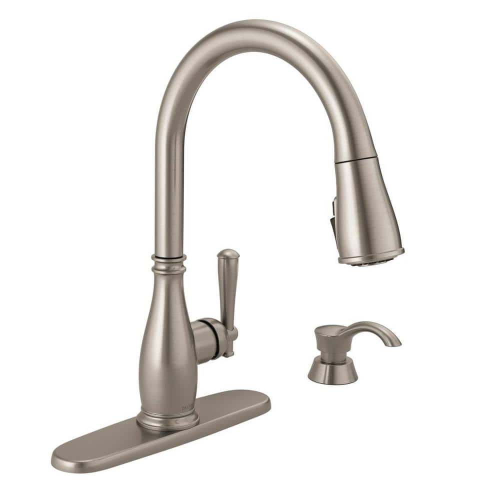 Stainless Delta Pull Down Kitchen Faucets 19962z Sssd Dst 64 1000 