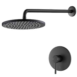 HALO Single Handle 1-Spray Shower Faucet 2.5 GPM with Adjustable Head and Included Valve in. Matte Black