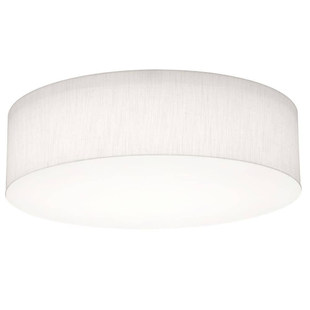 AFX Anton 5.5 in. 3-Light Linen White Flush Mount ANF1932MB-LW - The ...