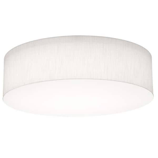 AFX Anton 5.5 in. 3-Light Linen White Flush Mount ANF1932MB-LW - The ...