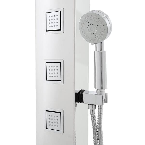 ANZZI Arena White 2-Spray Shower Panel System (Valve Included)