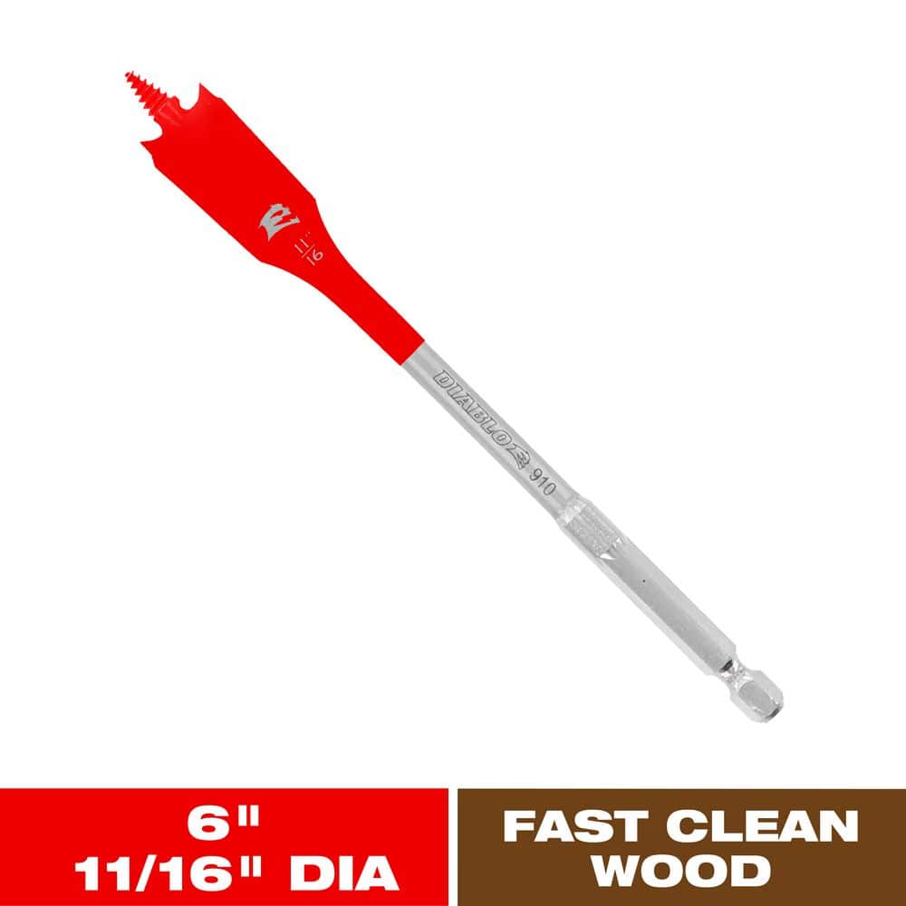 DIABLO 11/16 in. x 6 in. SPEEDemon High Speed Steel Spade Bit (1