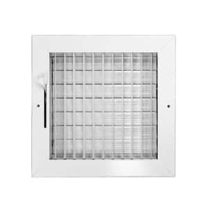 10 in x 10 in Adjustable, Single Deflection, 1 Way Supply Register for Duct Opening 10 in W x 10 in H