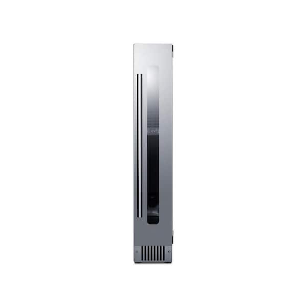 6 in. Wide Single Zone 7-Bottle Wine Cooler in Stainless Steel