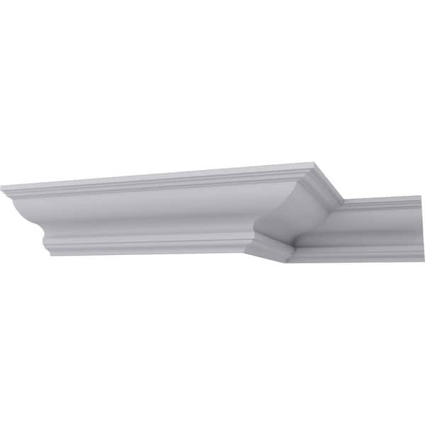 Ekena Millwork SAMPLE - 13-3/4 in. x 12 in. x 9-7/8 in. Polyurethane Marseille Crown Moulding