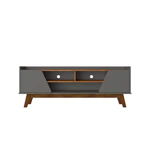 Marcus Grey and Nature Mid-Century Modern TV Stand Fits TVs Up to 65 in. with Solid Wood Legs