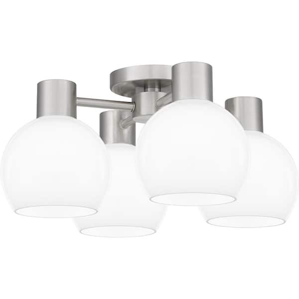 Donahue 18 In. Brushed Nickel Semi-Flush Mount