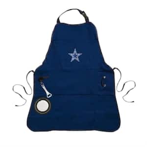 Dallas Cowboys NFL 24 in. x 31 in. Cotton Canvas 5-Pocket Grilling Apron with Bottle Holder