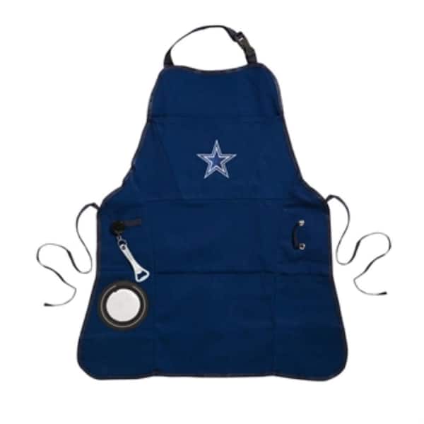 Team Sports America Dallas Cowboys NFL 24 in. x 31 in. Cotton Canvas 5-Pocket Grilling Apron with Bottle Holder