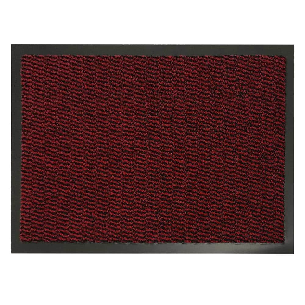 Lisa Red Burgundy 31 in. x 24 in. Polyester Sheltered Front Door Mat price history on PriceWatchPro