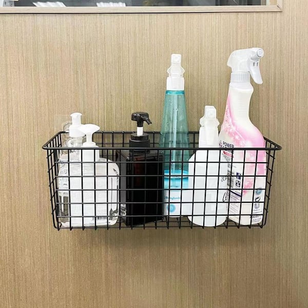 Black 11 in. x 4 in. Metal Decorative Basket Set of 3