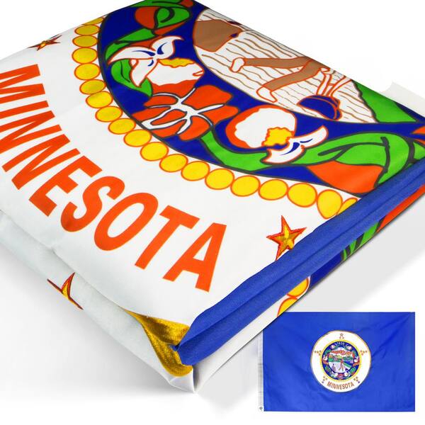 ANLEY 3 ft. x 5 ft. EverStrong Series Embroidered Minnesota State Flag Nylon Minnesota MN Flags