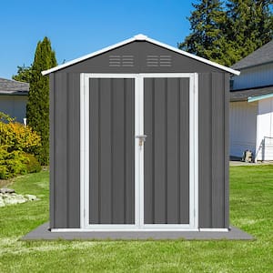 6 ft. W x 4 ft. D Electro-Galvanized Metal Sheds and Outdoor Storage Shed with Double Doors, Tool Sheds(24 sq. ft.)