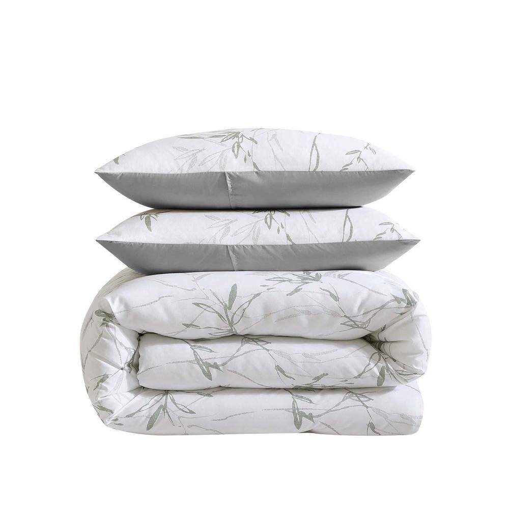 Twin Green Microfiber Reversible Bedspread Set