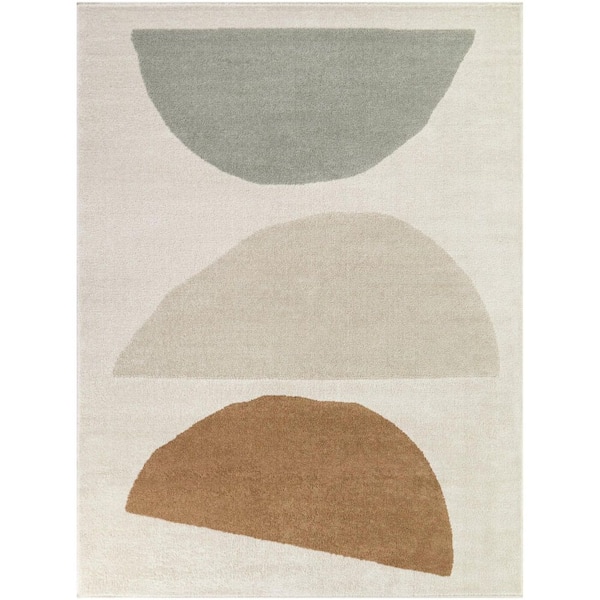 Unbranded Salomon Cream 5 ft. 3 in. x 7 ft. Geometric Area Rug