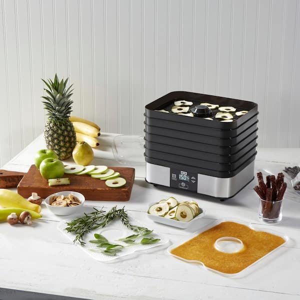 Weston - 6-Tray Black Food Dehydrator with Temperature Sensor