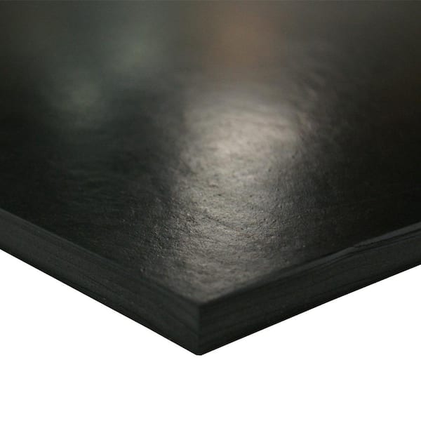 Rubber-Cal Nitrile Commercial Grade Black 1/2 in. Thick x 4 in. Width x 4 in. Length Buna Rubber - 60A Rubber Sheet (3-Pack)