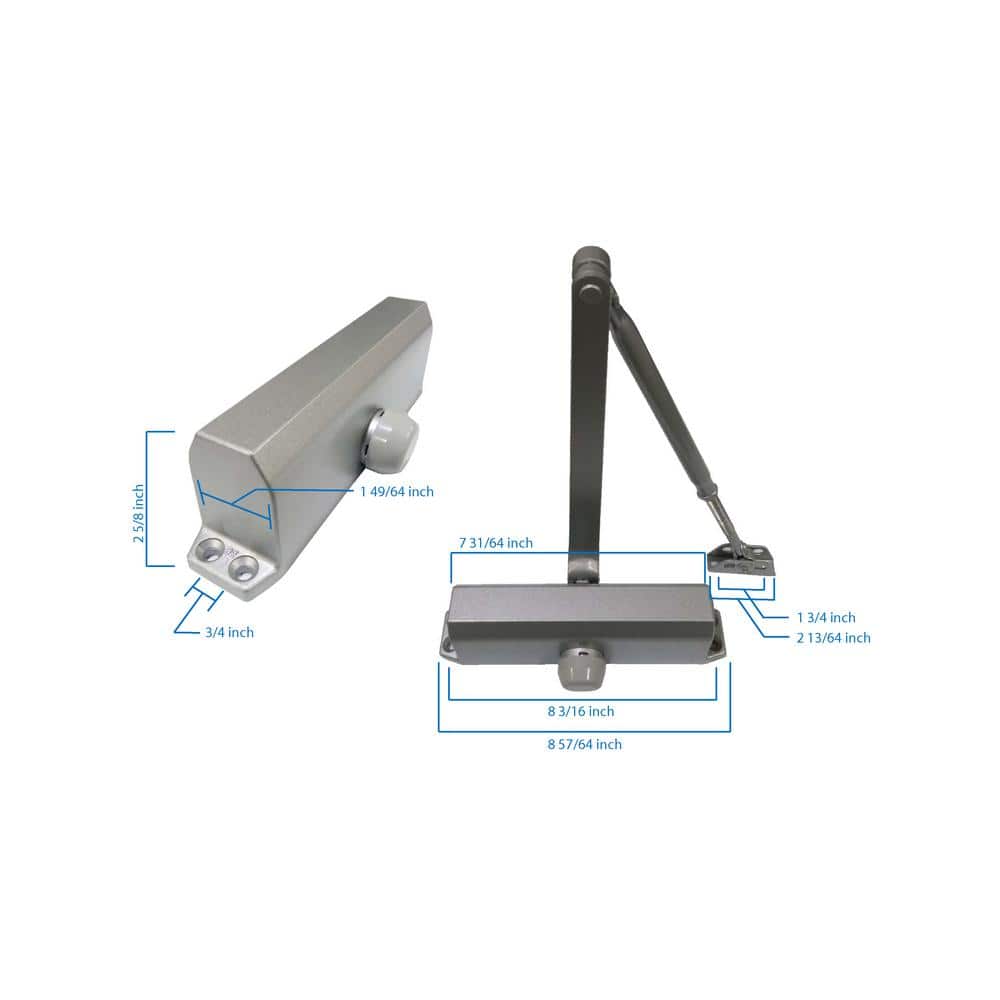 Aluminum Commercial Grade Door Closer with Hold Open Arm