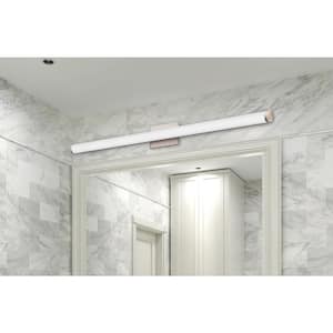 Contractor Select 46 in. Brushed Nickel Integrated LED Vanity Light Bar with Selectable Color Temperature