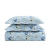 Laura Ashley Peony Garden 3-Piece Blue Reversible 100% Cotton King