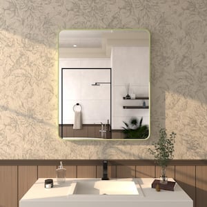 Cosy 30 in. W x 36 in. H Rectangular Framed Wall Bathroom Vanity Mirror in matte Green