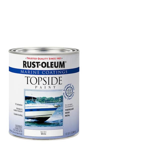 1 qt. Semi-Gloss White Topside Paint (Case-2)